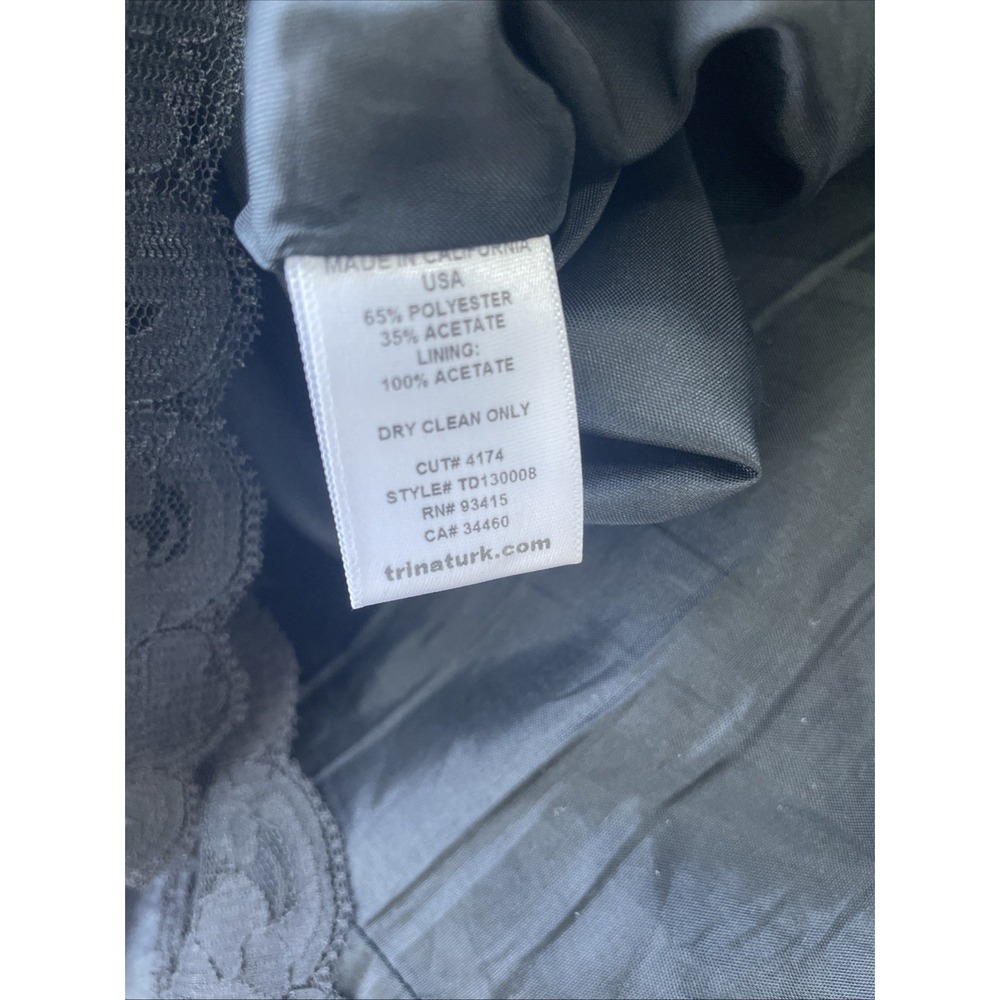 Trina Turk NWOT Purple Stripe Sleeveless Dress Black Sash With Pockets size 6 - Picture 8 of 8